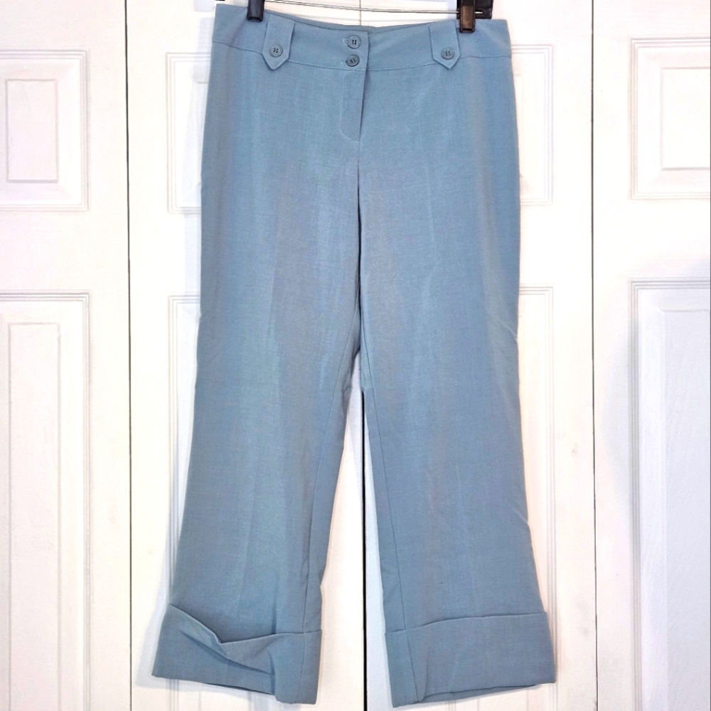 Light Blue Cropped Dress Pants